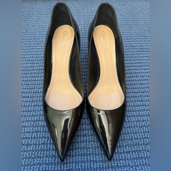 Dior Glossy Black Heels - Picture 1 of 7